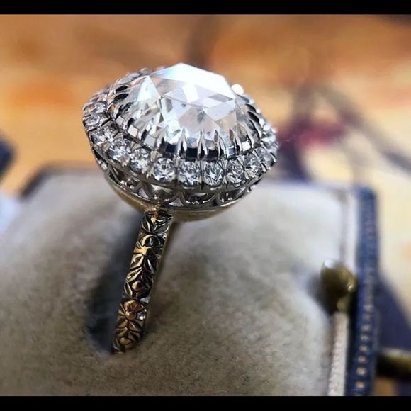 925 ROUND CUT WEDDING BRIDAL RING - Picture 3 of 3